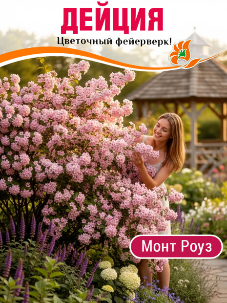 Дейция Монт Роуз (гибридная) саженцы 