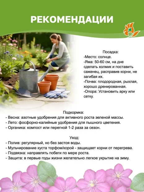 Клематис Сансет (крупноцветковый) 